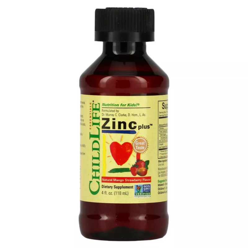 ChildLife Cynk dla dzieci, mango-truskawka - 118 ml
