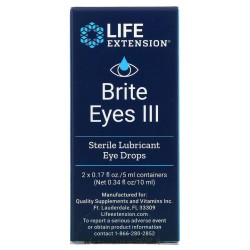 Life Extension Brite Eyes III Łagodzące krople do oczu - 2x5 ml