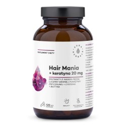 Aura Herbals Hair Mania + keratyna 20 mg - 120 kapsułek