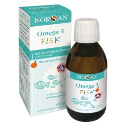 Norsan Omega-3 Fisk Olej rybi dla dzieci pomarańzowy - 150 ml