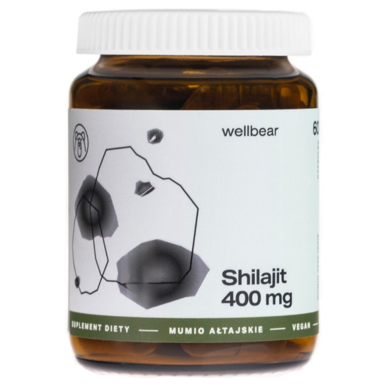 Wellbear Shilajit (Mumio ałtajskie) 400 mg - 60 kapsułek