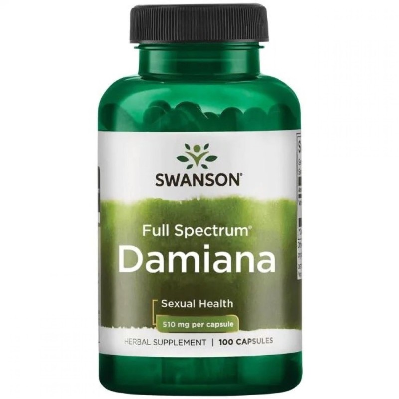 Swanson Damiana 510 mg - 100 kapsułek