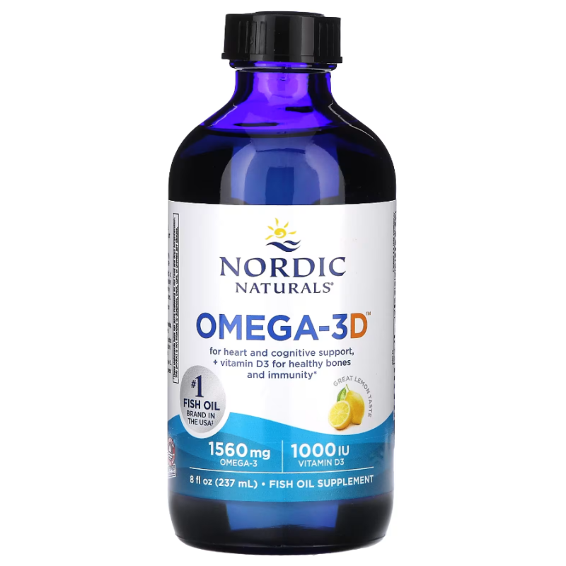Nordic Naturals Omega-3D 1560 mg cytrynowy - 237 ml