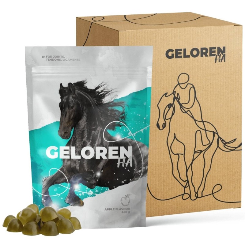 Geloren Horse HA Mieszanka uzupełniająca, żelki dla koni na stawy - 1350 g (3 saszetki)