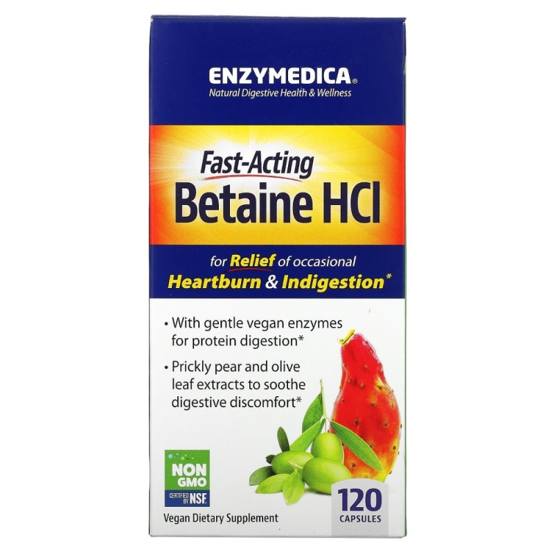 Enzymedica Betaina HCl - 120 kapsułek