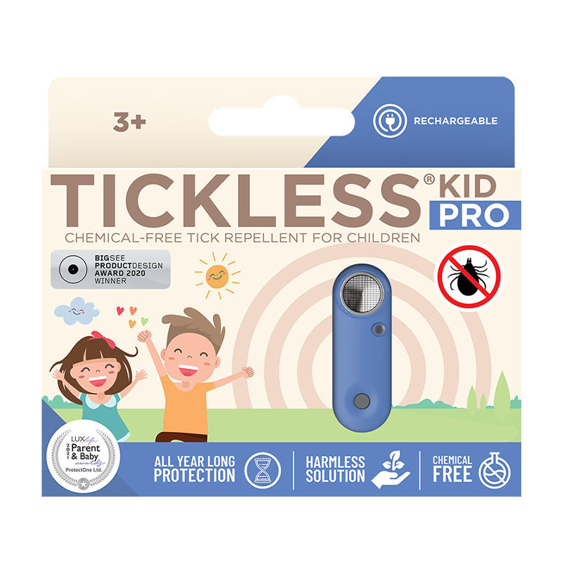Tickless Kid PRO z opcją ładowania Ultradźwiękowa ochrona przed kleszczami - Greek Blue
