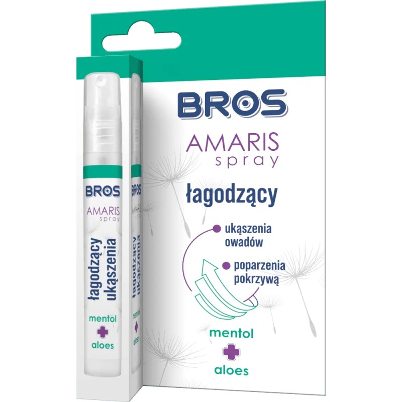 Bros Amaris Spray łagodzący ukąszenia z mentolem i aloesem - 9 ml