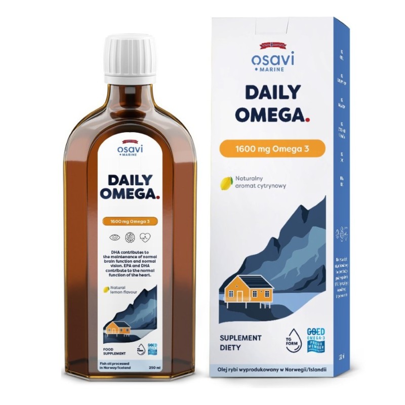 Osavi Daily Omega, 1600 mg Omega 3, cytrynowy - 250 ml