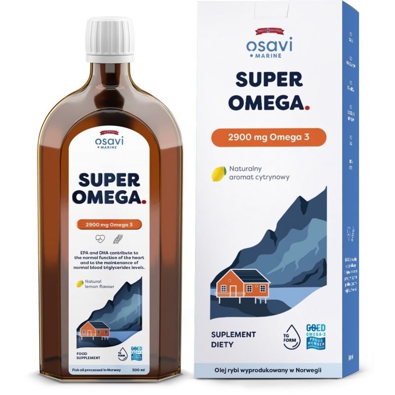 Osavi Super Omega 2900 mg Omega 3, cytrynowy - 500 ml
