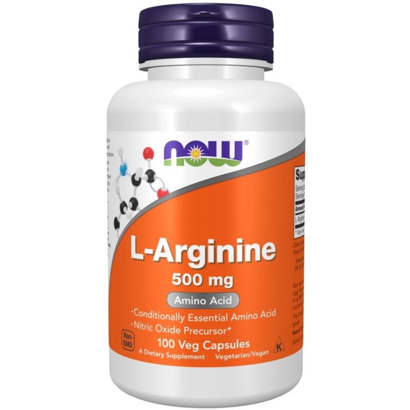Now Foods L-Arginina 500 mg - 100 kapsułek