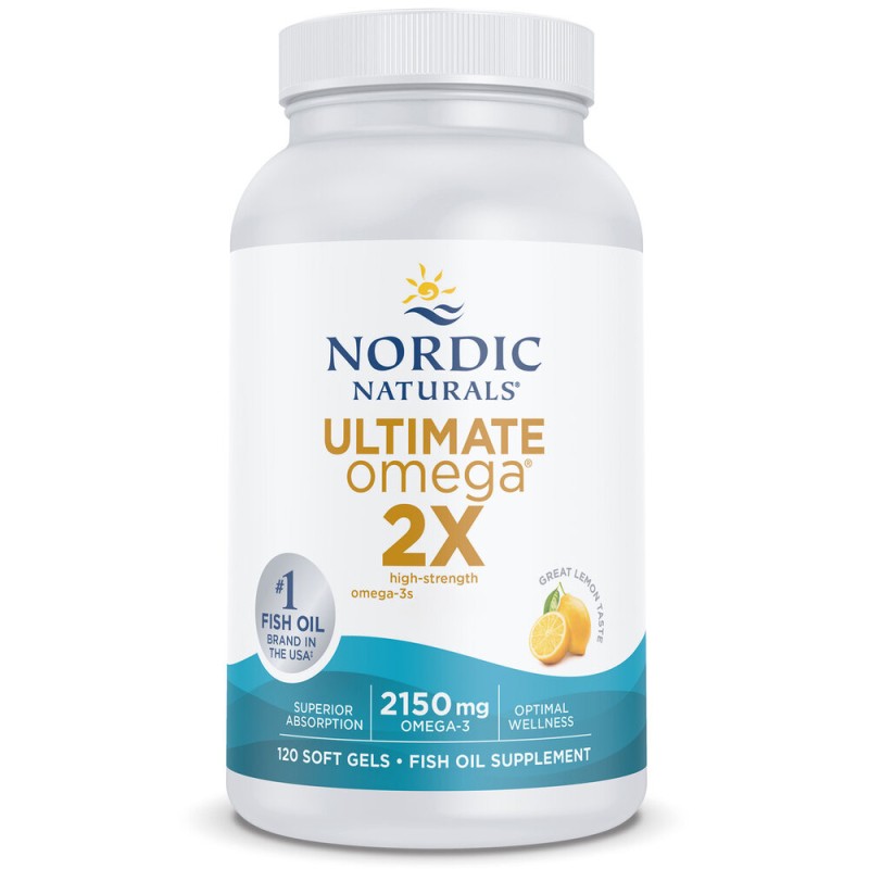 Nordic Naturals Ultimate Omega 2X smak cytrynowy - 120 kapsułek