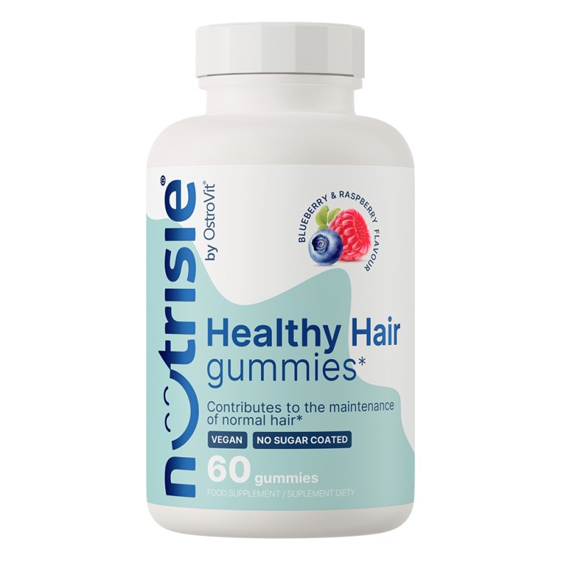 OstroVit NUTRISIE® Healthy Hair Gummies, jagodowo-malinowy - 60 żelek