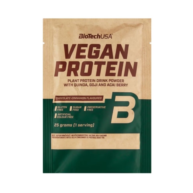BioTech USA Vegan Protein, czekolada-cynamon (saszetka) - 25 g
