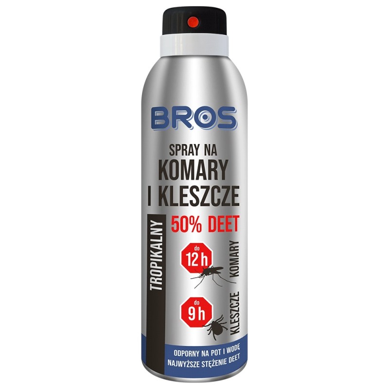Bros Spray na komary i kleszcze 50% DEET - 180 ml