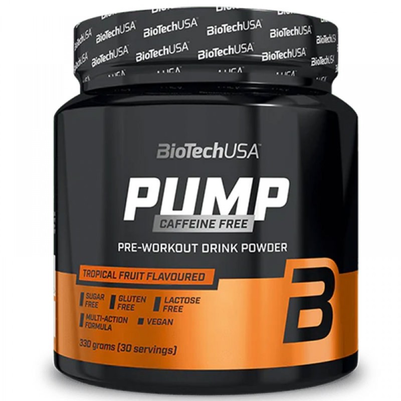 BioTech USA Pump Caffeine Free, owoce tropikalne - 330 g