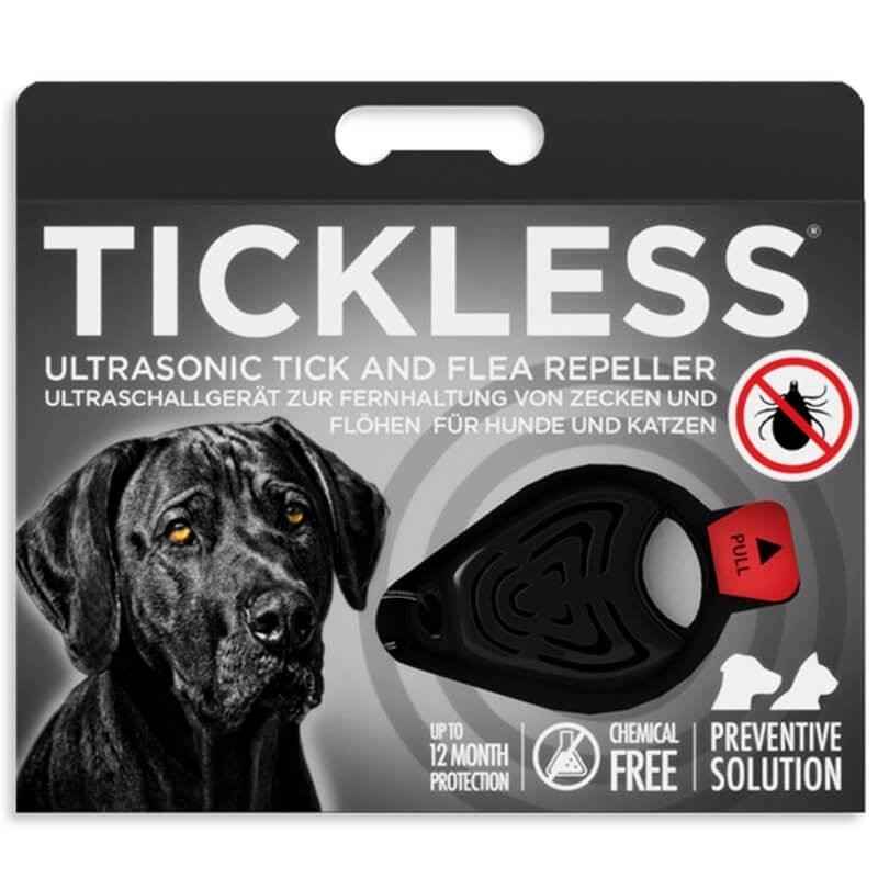 Tickless Pet Ultradźwiękowa ochrona przed kleszczami - Czarny