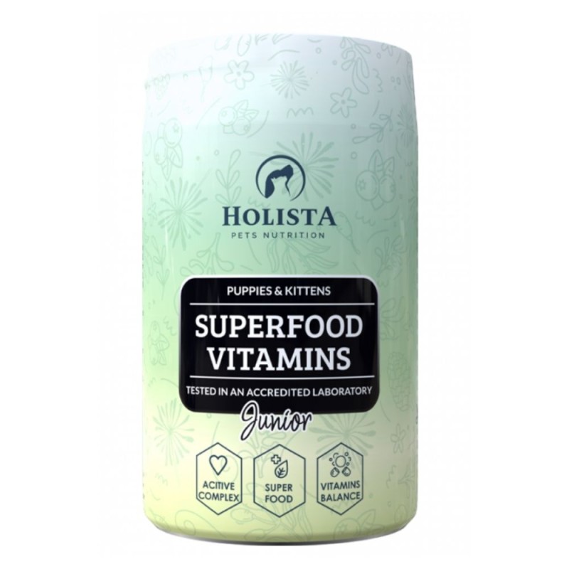 Holista Superfood Vitamins Junior Witaminy i minerały dla szczeniąt i kociąt - 200 g