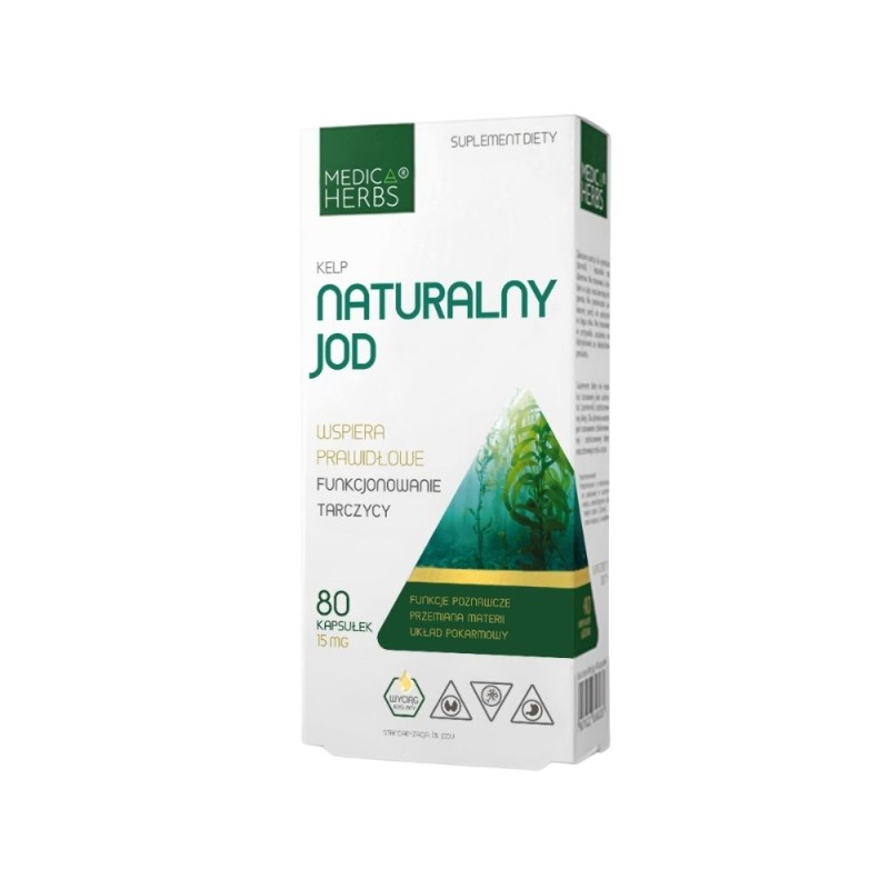 Medica Herbs Kelp Naturalny Jod - 80 kapsułek