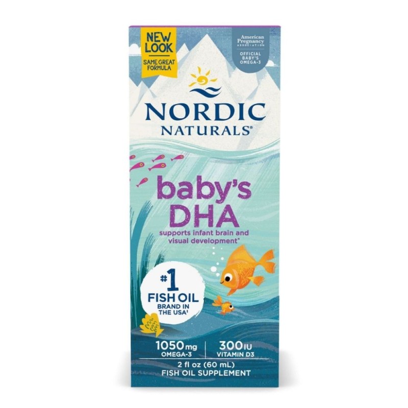 Nordic Naturals Baby's DHA 1050 mg Omega-3 + Witamina D3 300 IU - 60 ml