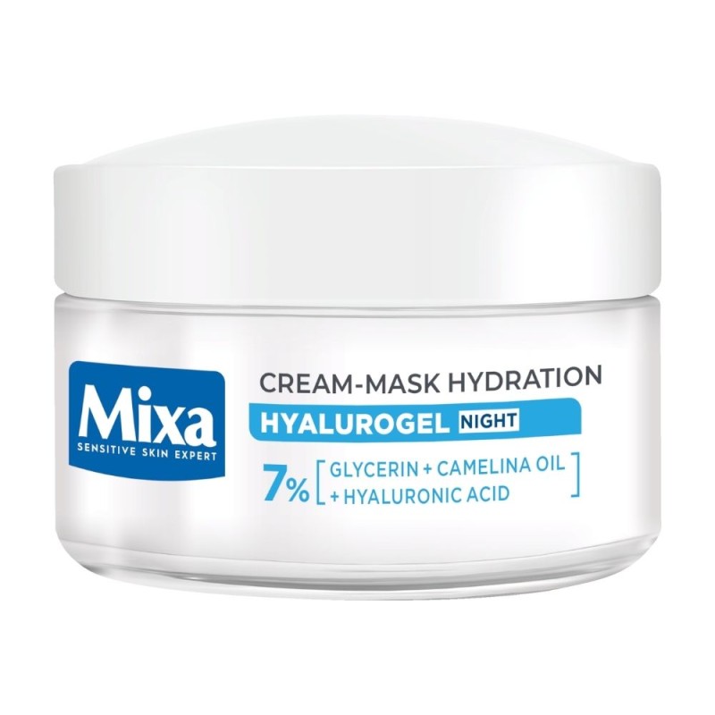 Mixa Hyalurogel Night Krem/maska do skóry wrażliwej na noc - 50 ml