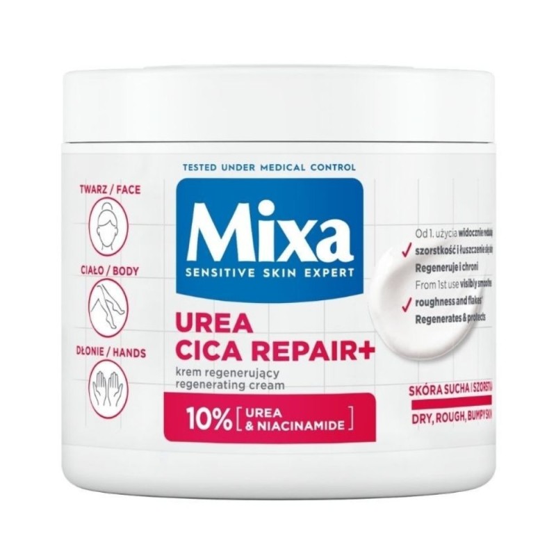 Mixa Urea Cica Repair+ Krem multifunkcyjny do twarzy i ciała - 400 ml