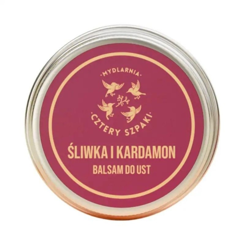 Cztery Szpaki Balsam do ust Śliwka i Kardamon - 15 ml