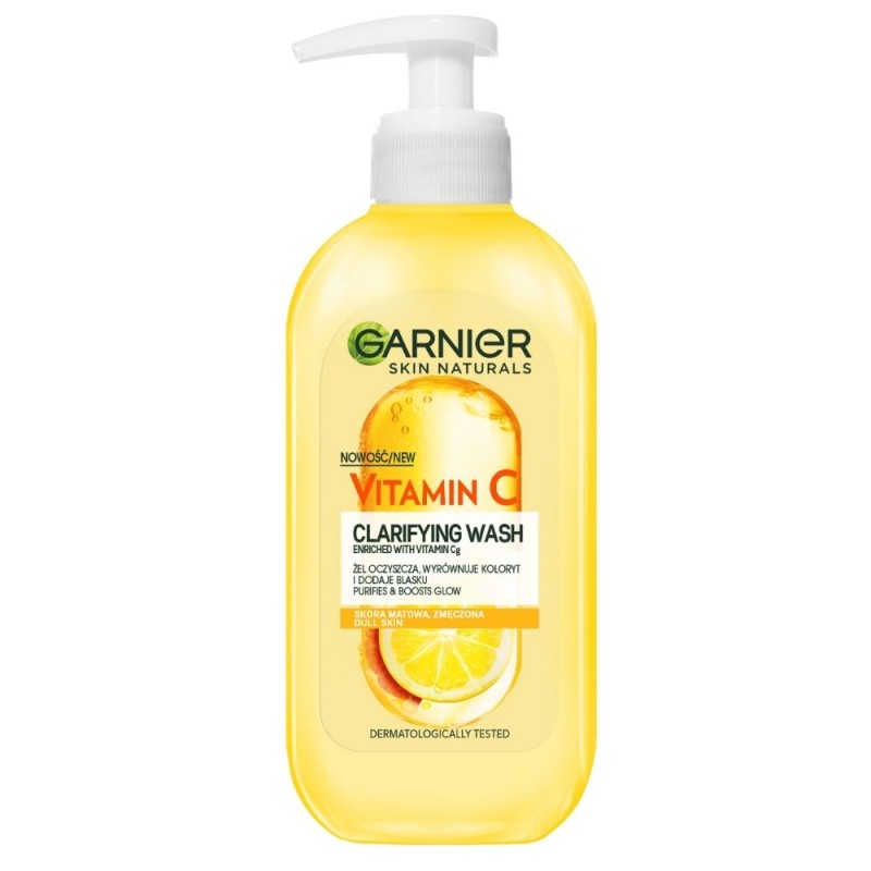 Garnier Vitamin C Żel oczyszczający do skóry matowej i zmęczonej - 200 ml