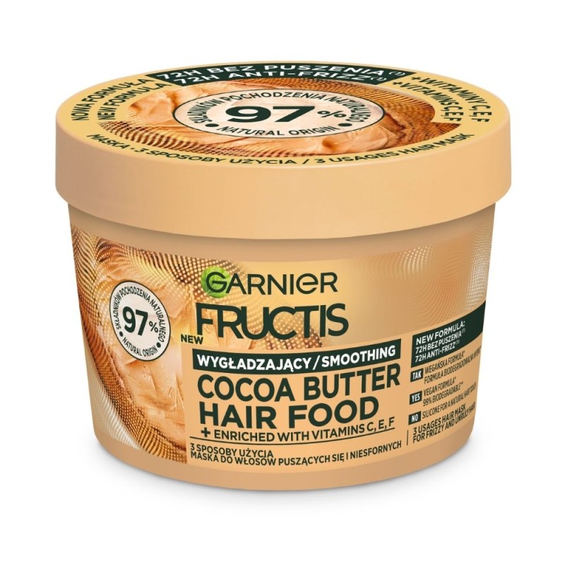 Garnier Fructis Hair Foods Cocoa Butter Maska do włosów puszących się - 400 ml