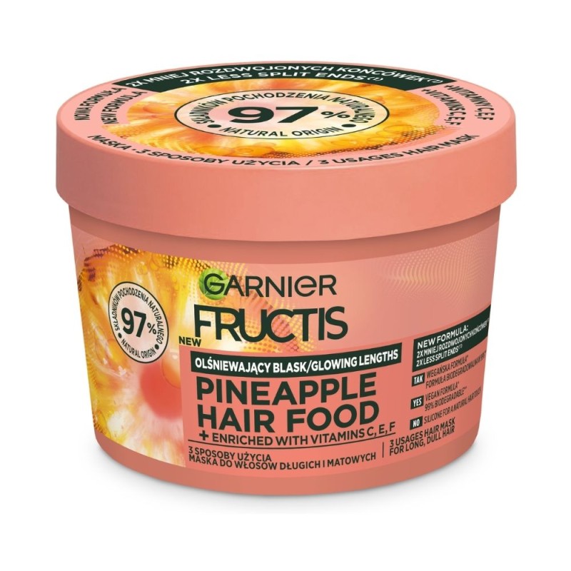 Garnier Fructis Hair Foods Pineapple Maska do włosów długich i matowych - 400 ml