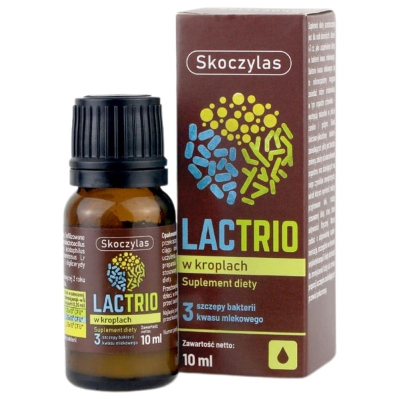 Skoczylas Lactrio, probiotyk w kroplach dla dzieci i dorosłych - 10 ml