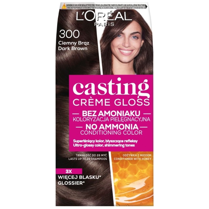 L'Oréal Paris Casting Créme Gloss Krem koloryzujący 300 Ciemny Brąz