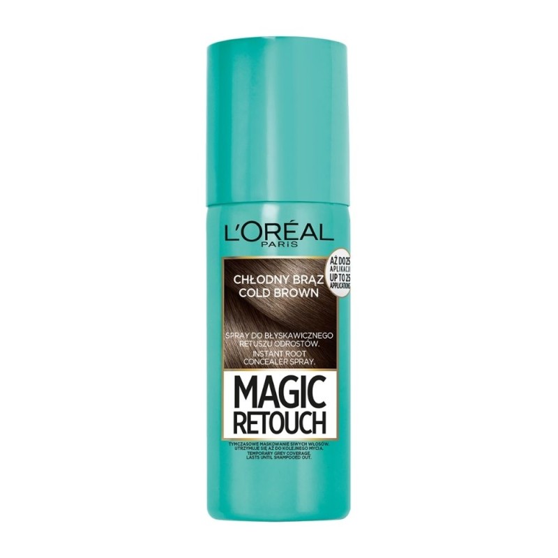 L'Oreal Paris Magic Retouch Spray do retuszu odrostów Chłodny Brąz - 75 ml