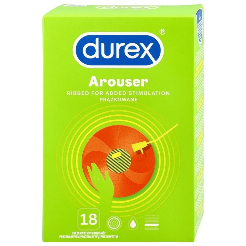 Durex Arouser prezerwatywy prążkowane - 18 sztuk