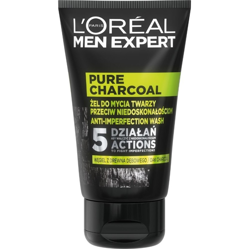 L'Oréal Paris Men Expert Pure Charcoal Żel do cery trądzikowej dla mężczyzn - 100 ml