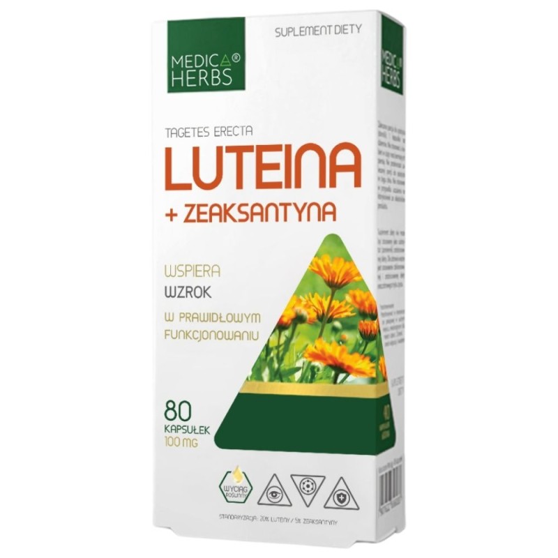 Medica Herbs Luteina + Zeaksantyna - 80 kapsułek