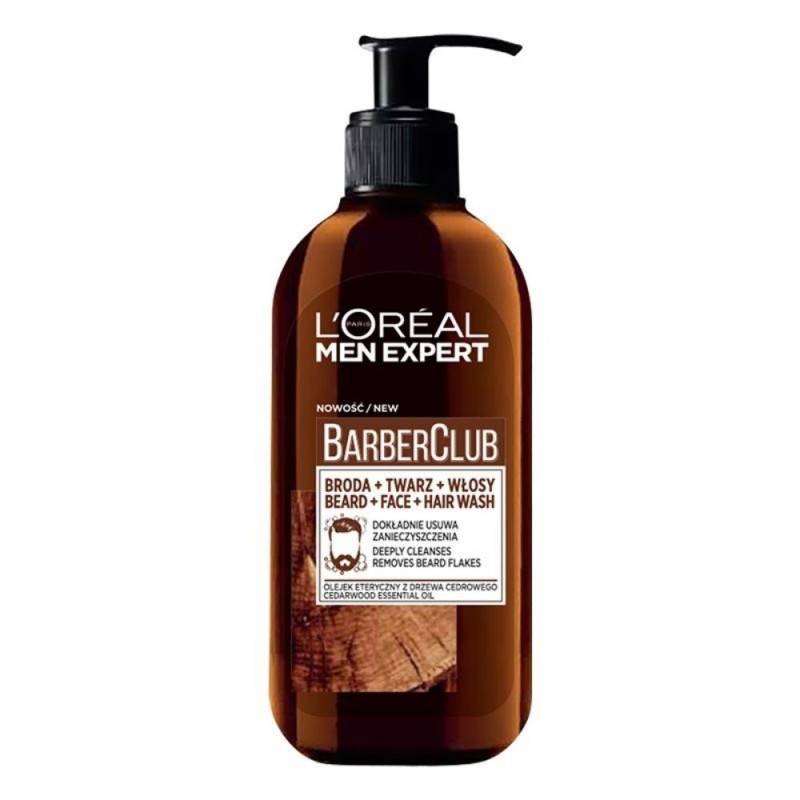 L'Oréal Paris Men Expert Barber Club Żel 3w1: Broda + Twarz + Włosy - 200 ml