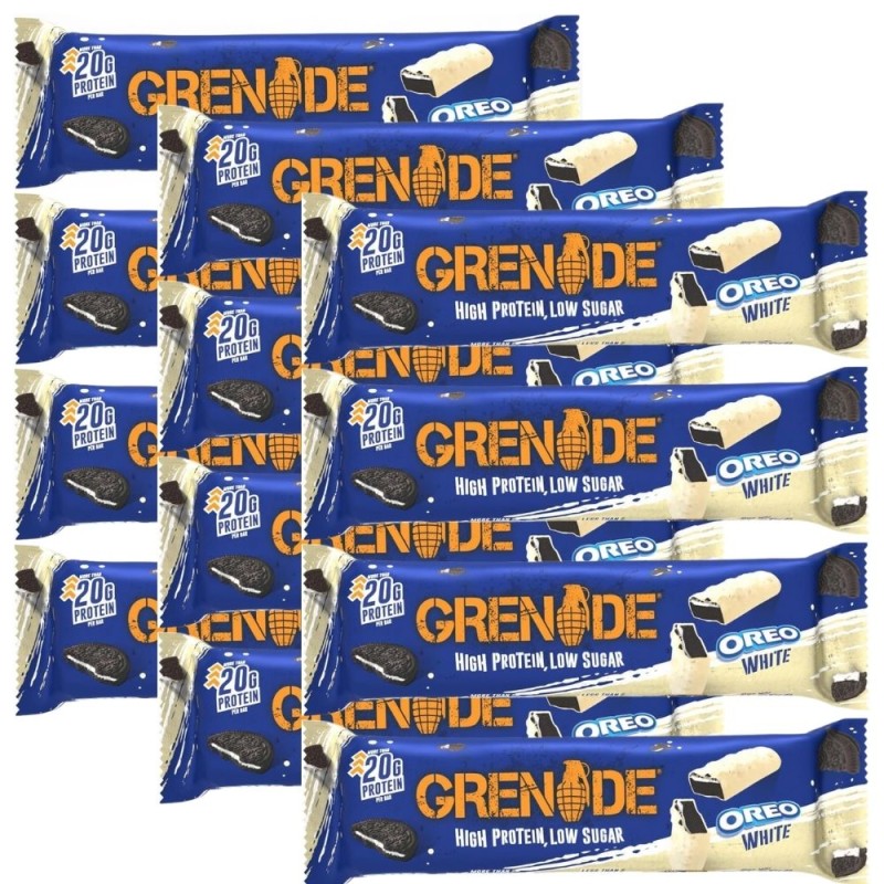 Grenade Baton proteinowy Oreo White - 12 sztuk