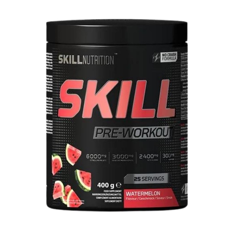 Skill Pre-Workout, Przedtreningówka arbuzowa - 400 g