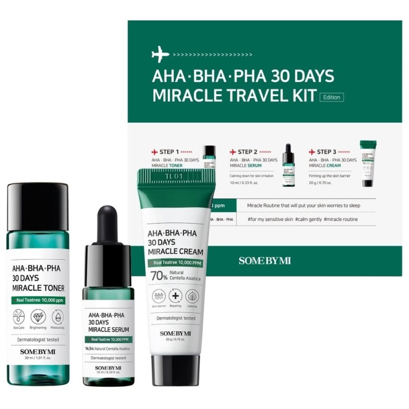 Some By Mi AHA BHA PHA 30 Days Miracle Travel Kit - Zestaw do cery problematycznej