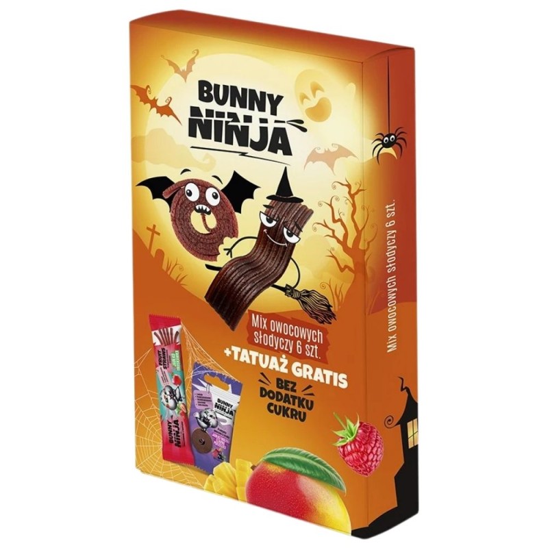 Bunny Ninja Zestaw Halloween  Przekąski owocowe z tatuażem