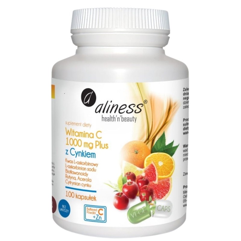 Aliness Witamina C 1000 mg z cynkiem - 100 kapsułek