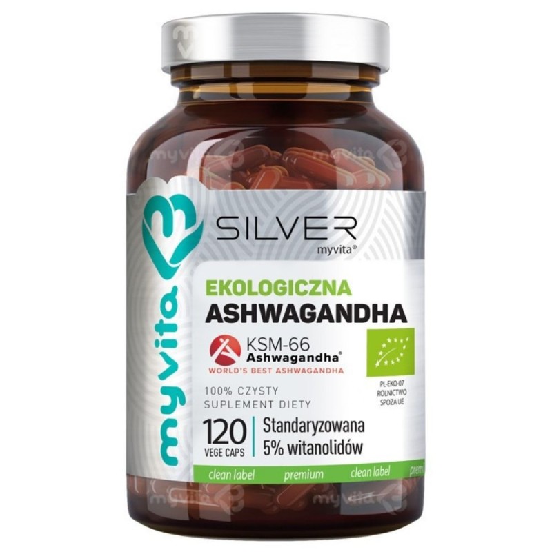 MyVita Silver Ashwagandha BIO 200 mg - 120 kapsułek