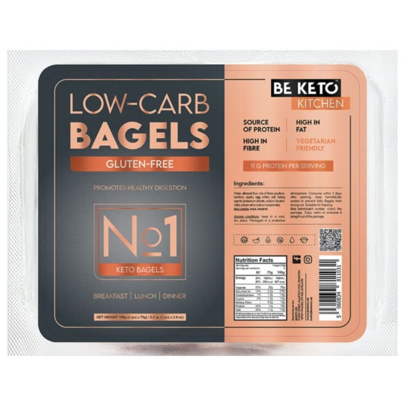 BeKeto Keto bajgle bezglutenowe, wysokobiałkowe - 150 g