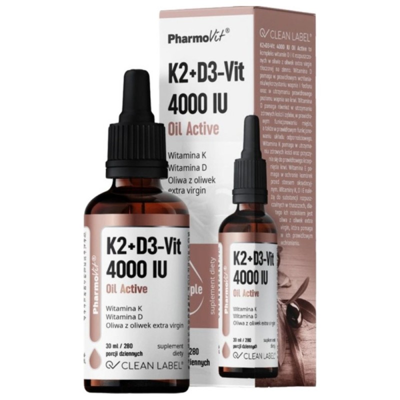 PharmoVit K2 + D3-Vit 4000 IU Oil Active - 30 ml