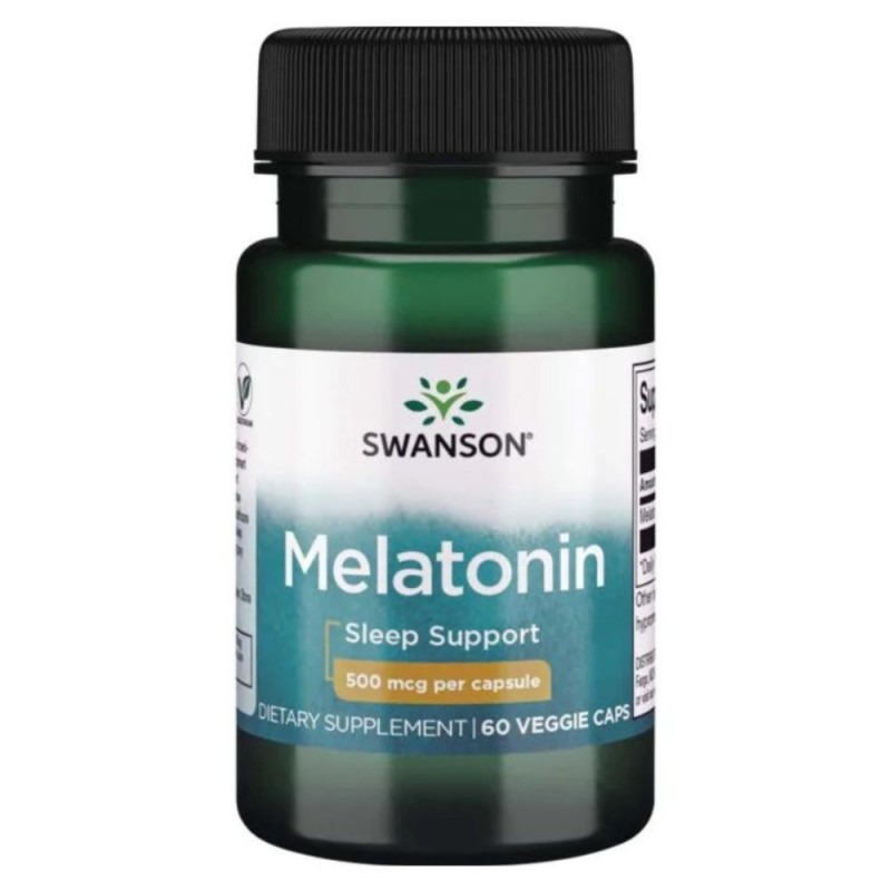 Swanson Melatonina 500 mcg - 60 kapsułek