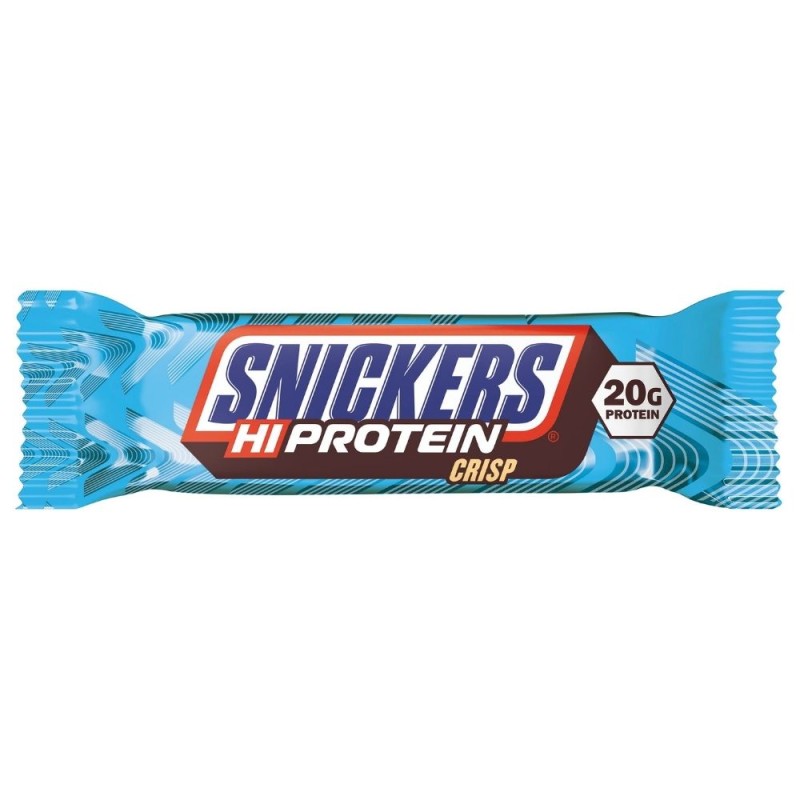 Snickers Hi-Protein Crisp, Baton białkowy, czekolada, karmel & chrupki - 55 g