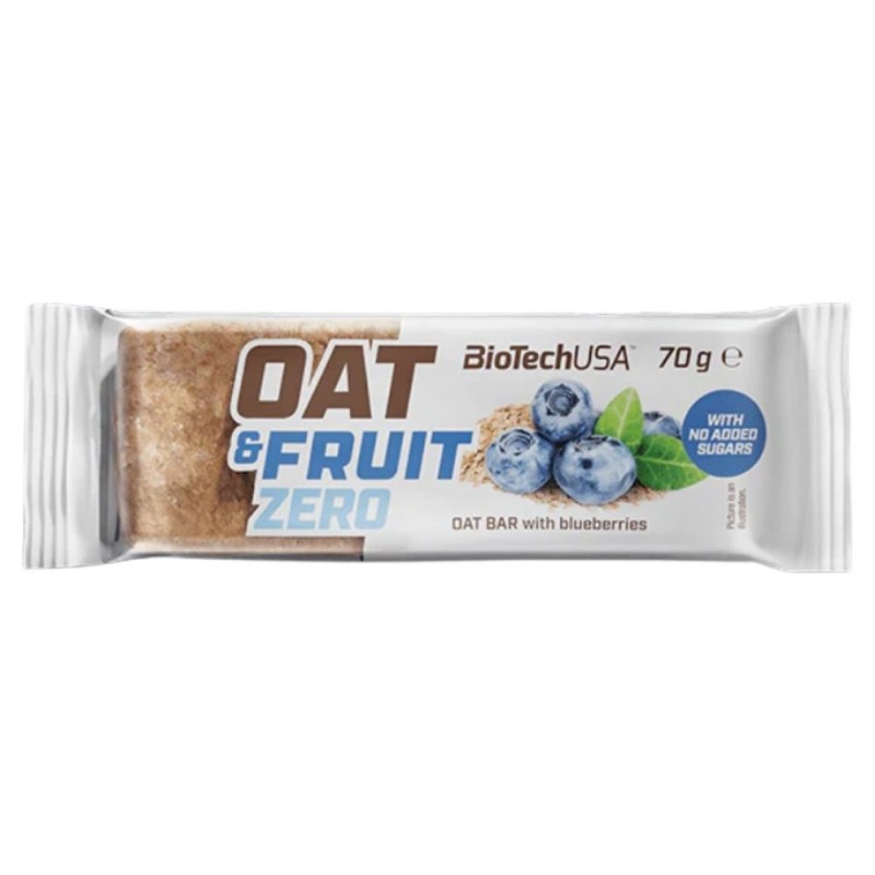 BioTech USA Oat&Fruit Zero, Batonik owsiany z jagodami bez cukru - 70 g