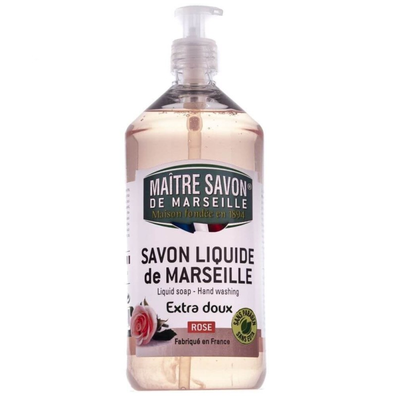 Mydło marsylskie w płynie róża 1000 ml - Maître Savon