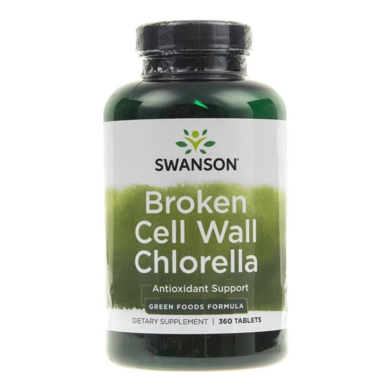 Swanson Chlorella (Rozłupane ścianki komórek) - 360 tabletek