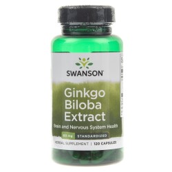 Swanson Ginkgo Biloba 24% (Miłorząb Japoński) 60mg - 120 kapsułek